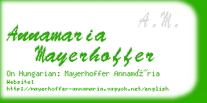 annamaria mayerhoffer business card
